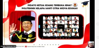Wisuda Daring Angkatan XII Politeknik Kelapa Sawit Citra Widya Edukasi (CWE)