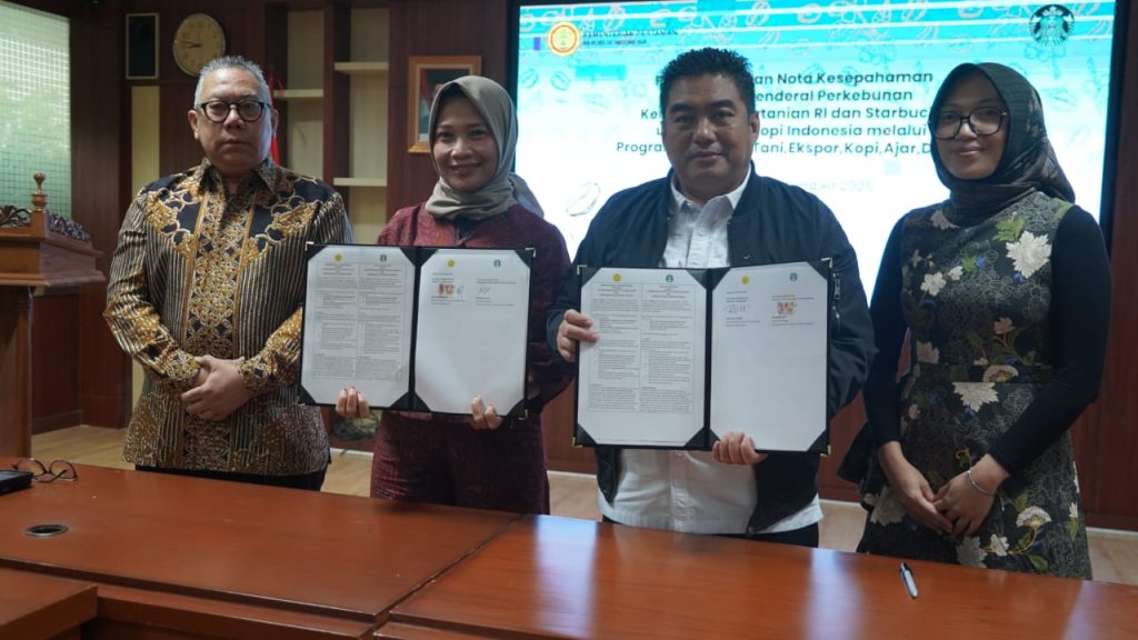 Kementan dan Starbucks Teken MoU Perkuat Industri Kopi Nasional
