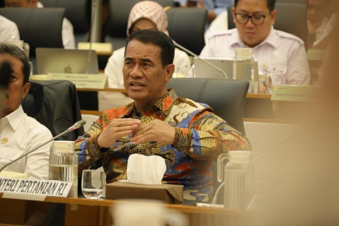 menteri pertanian, Andi Amran Sulaiman dalam rapat kerja di dpr.