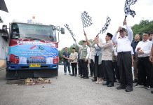 Menteri Pertanian, Andi Amran Sulaiman melepas ekspor beras.