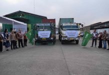 Pelepasan ekspor dua kontainer kopi Indonesia.