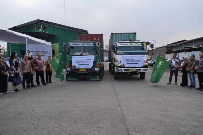 Pelepasan ekspor dua kontainer kopi Indonesia.