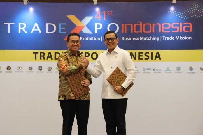 Menteri Perdagangan Budi Santoso dan Kepala Badan Karantina Indonesia Abdul Kadir Karding